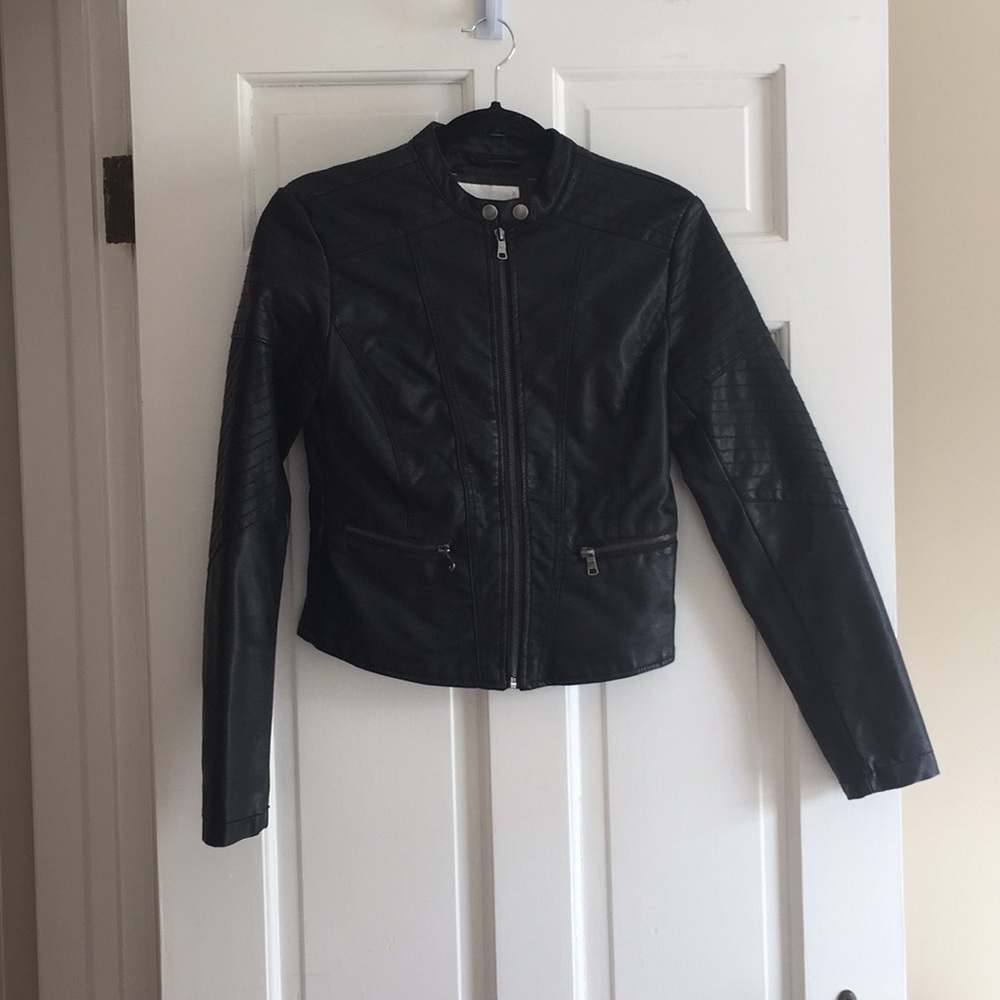 Black Faux Leather Jacket - Target